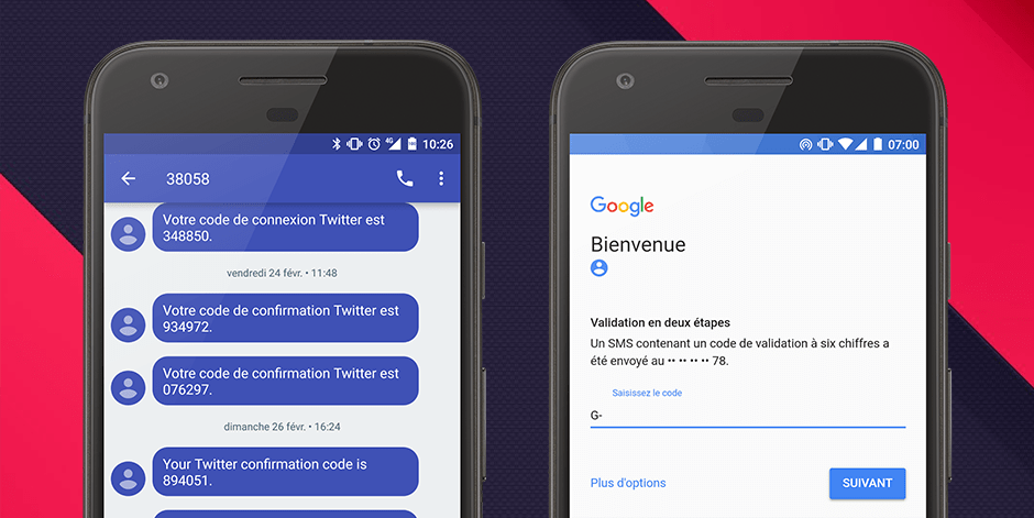 Android O et les codes reçus par SMS Android O intègre une API pour recevoir les codes reçus par SMS